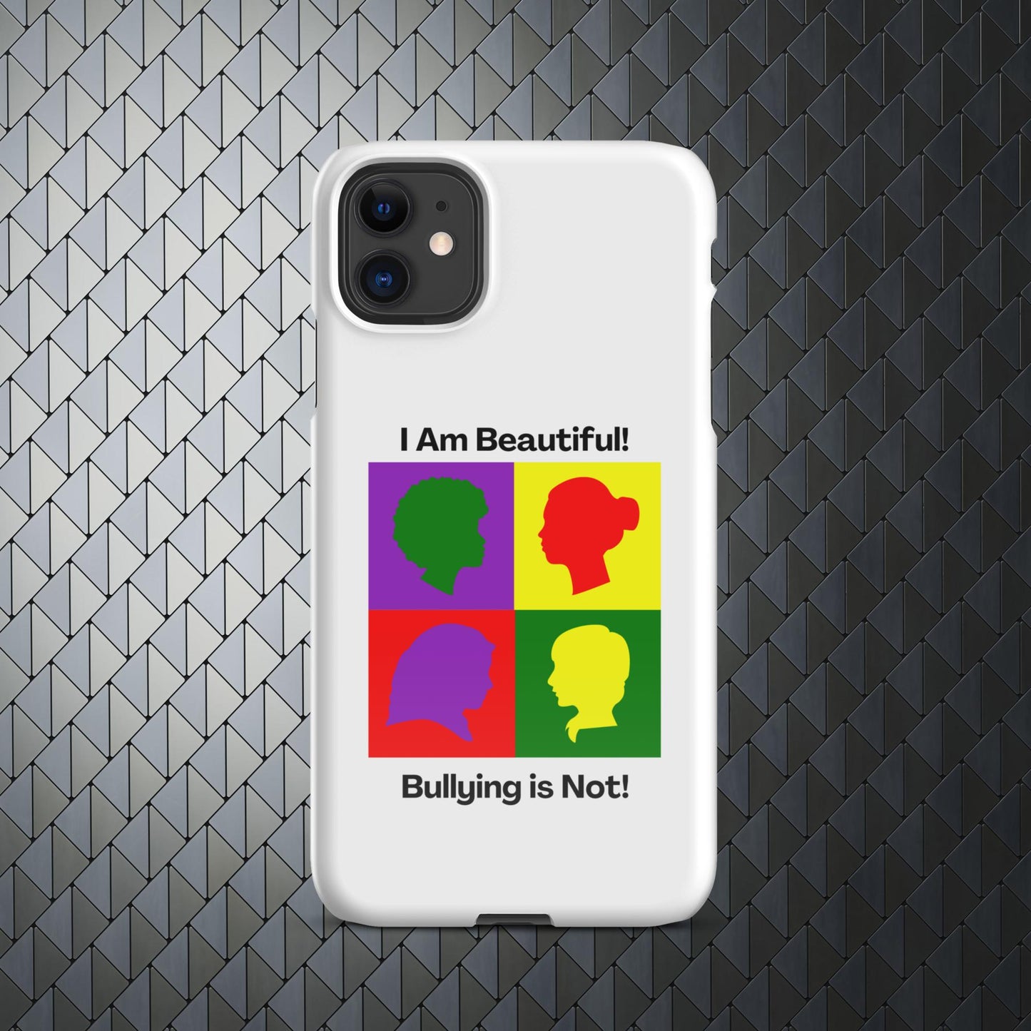 "I Am Beautiful..." No Bullying Zone Snap case for iPhone® 15