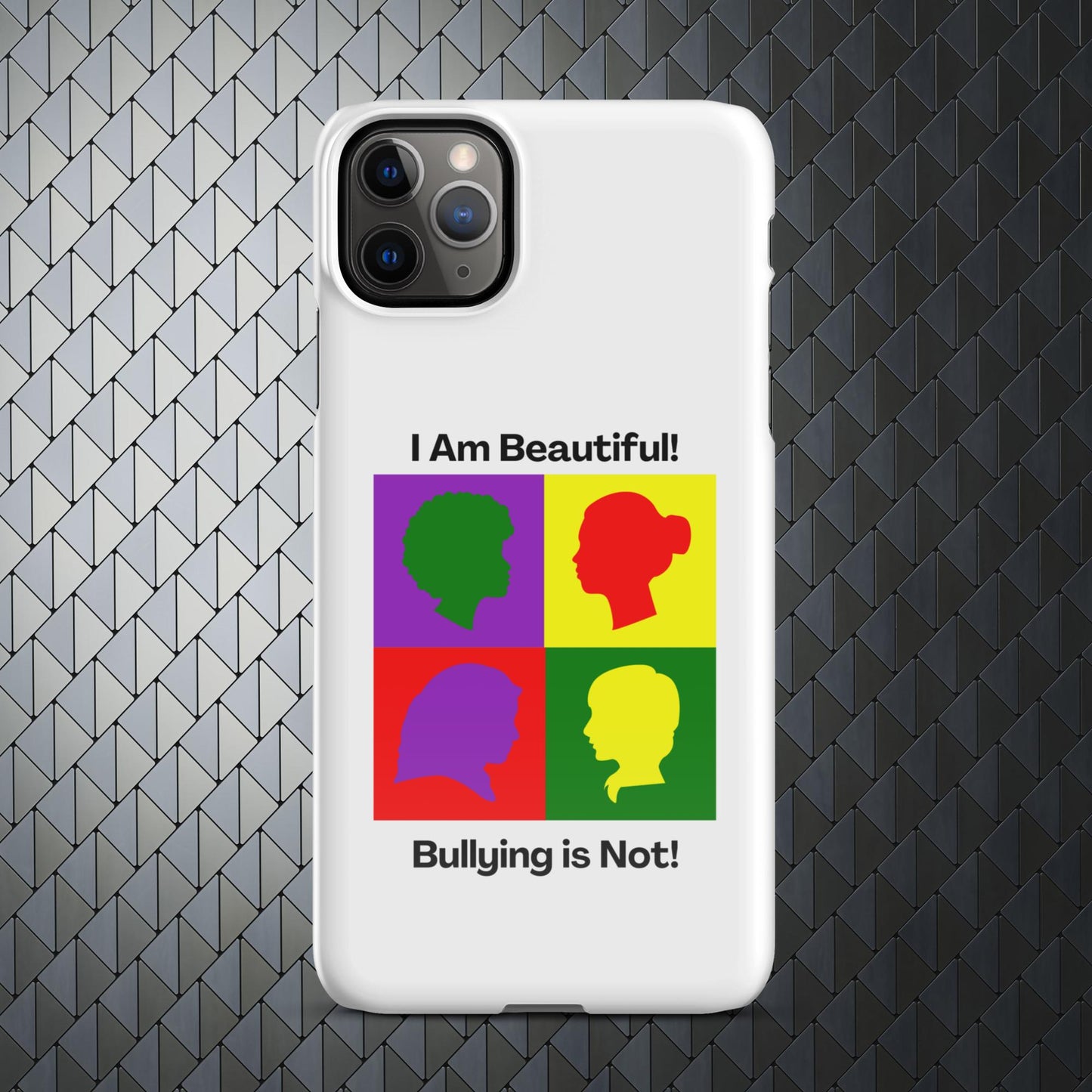 "I Am Beautiful..." No Bullying Zone Snap case for iPhone® 15